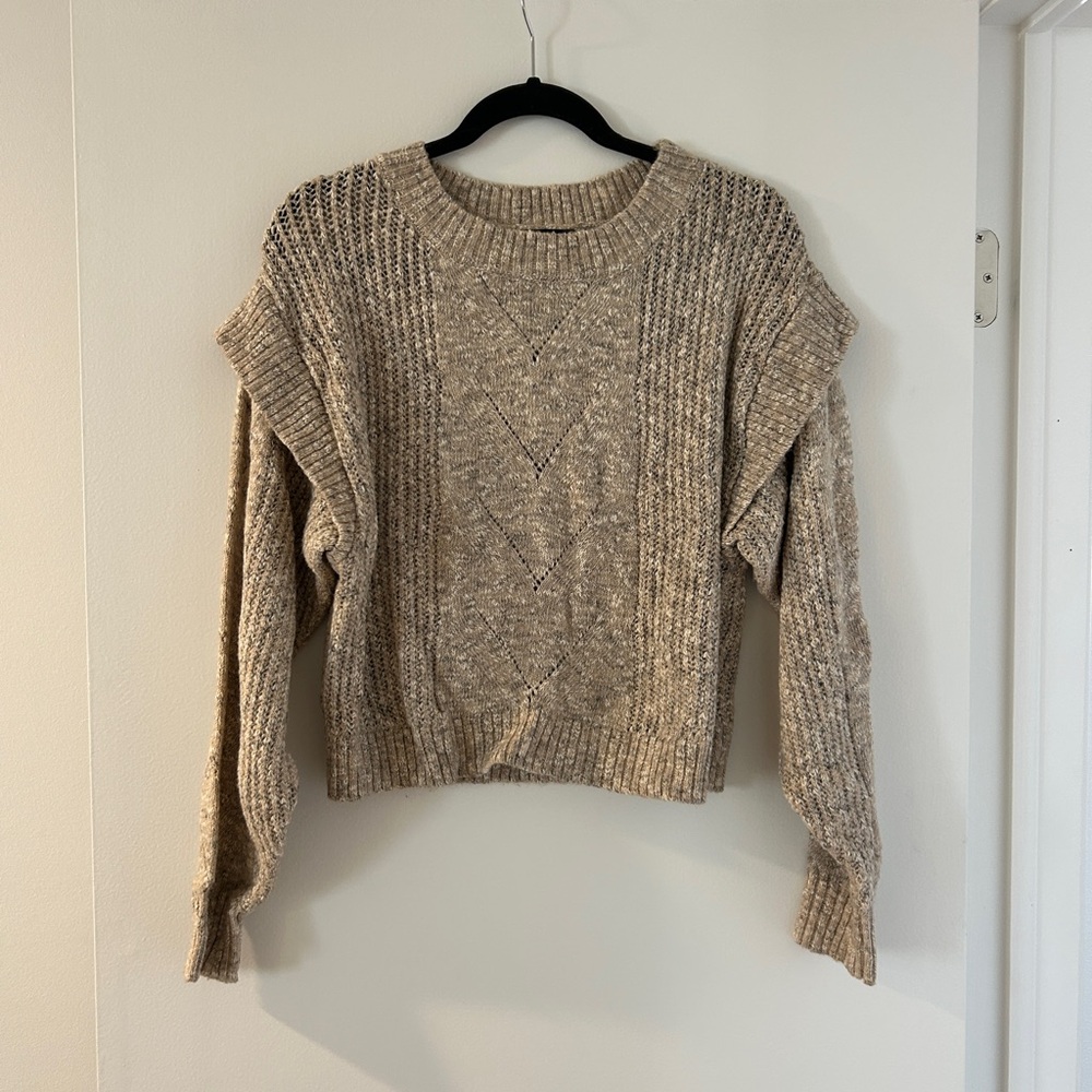 Central Park West Knit Sweater in Beige